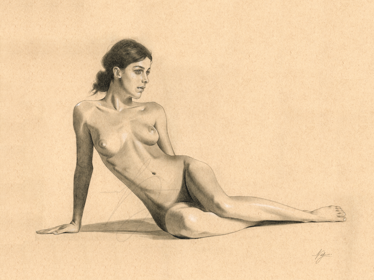 Figure Study Nr. 2 Original Drawing