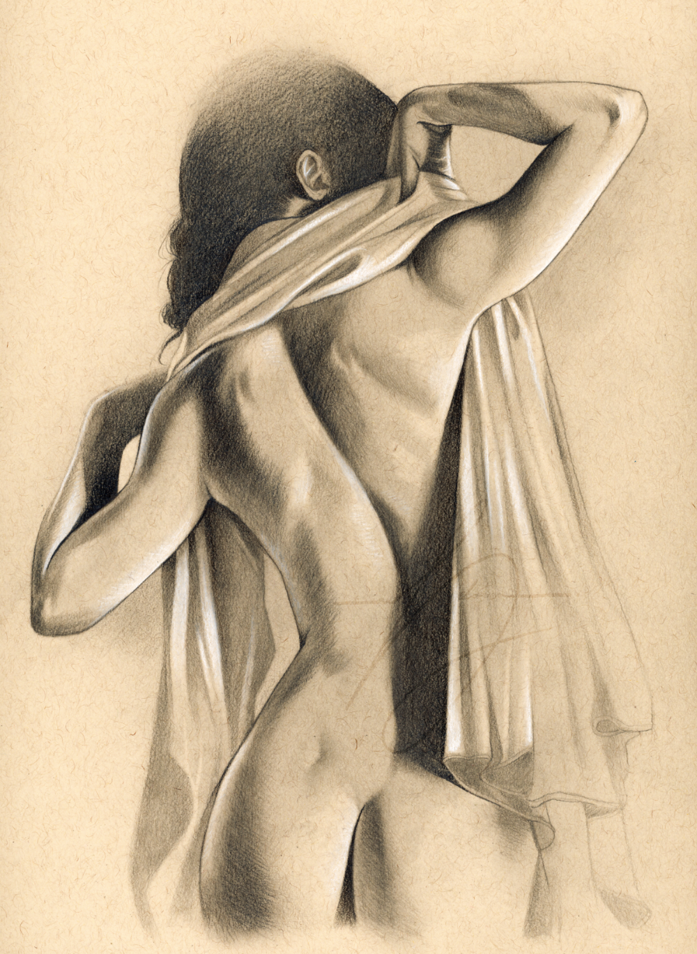 Figure Study Nr. 1 Original Drawing