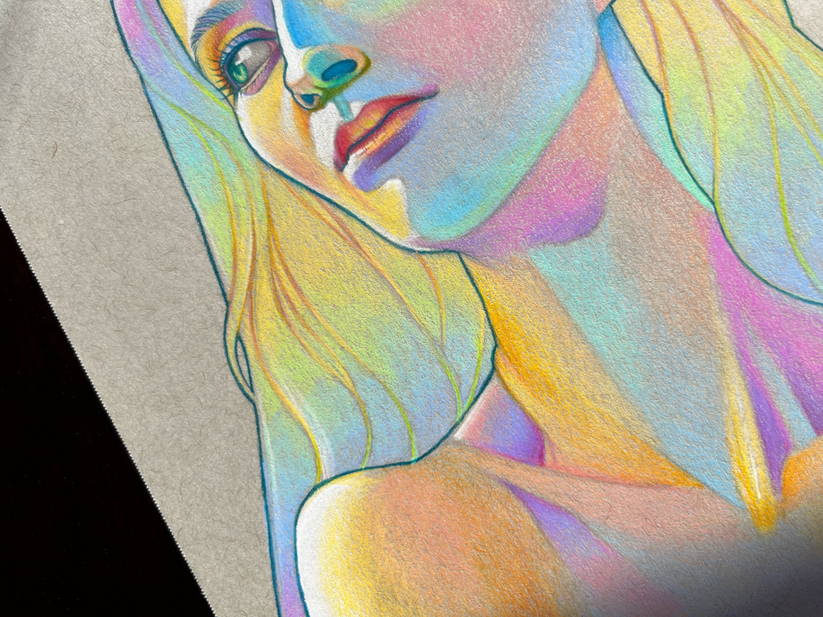 Rainbow Portrait Nr. 1 Original Drawing