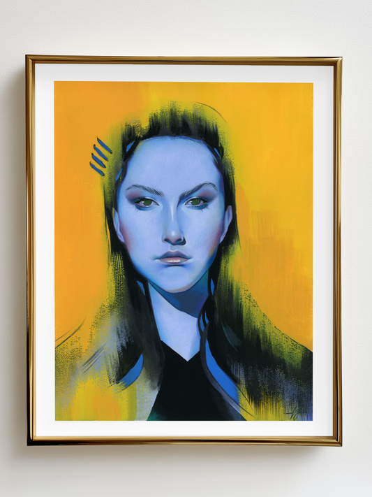 'Elarya' Original Watercolor & Gouache Painting