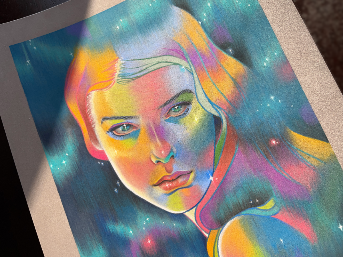 'Daughter of the Void' Original Pastel Drawing