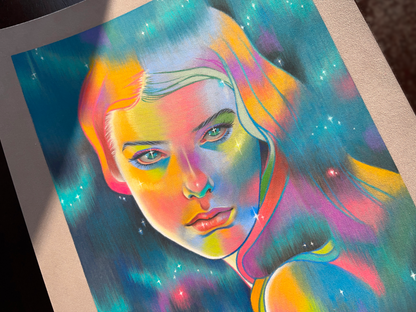 'Daughter of the Void' Original Pastel Drawing