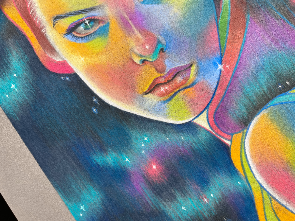 'Daughter of the Void' Original Pastel Drawing