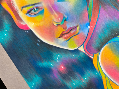 'Daughter of the Void' Original Pastel Drawing