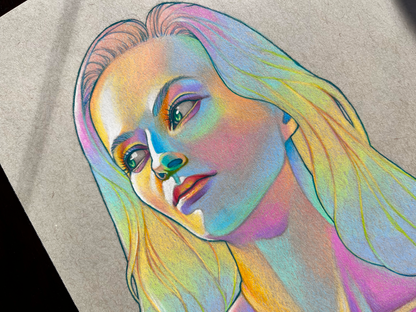 Rainbow Portrait Nr. 1 Original Drawing