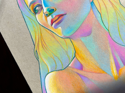 Rainbow Portrait Nr. 1 Original Drawing