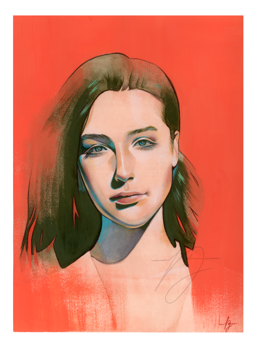 'Verdalyn' Original Watercolor & Gouache Painting