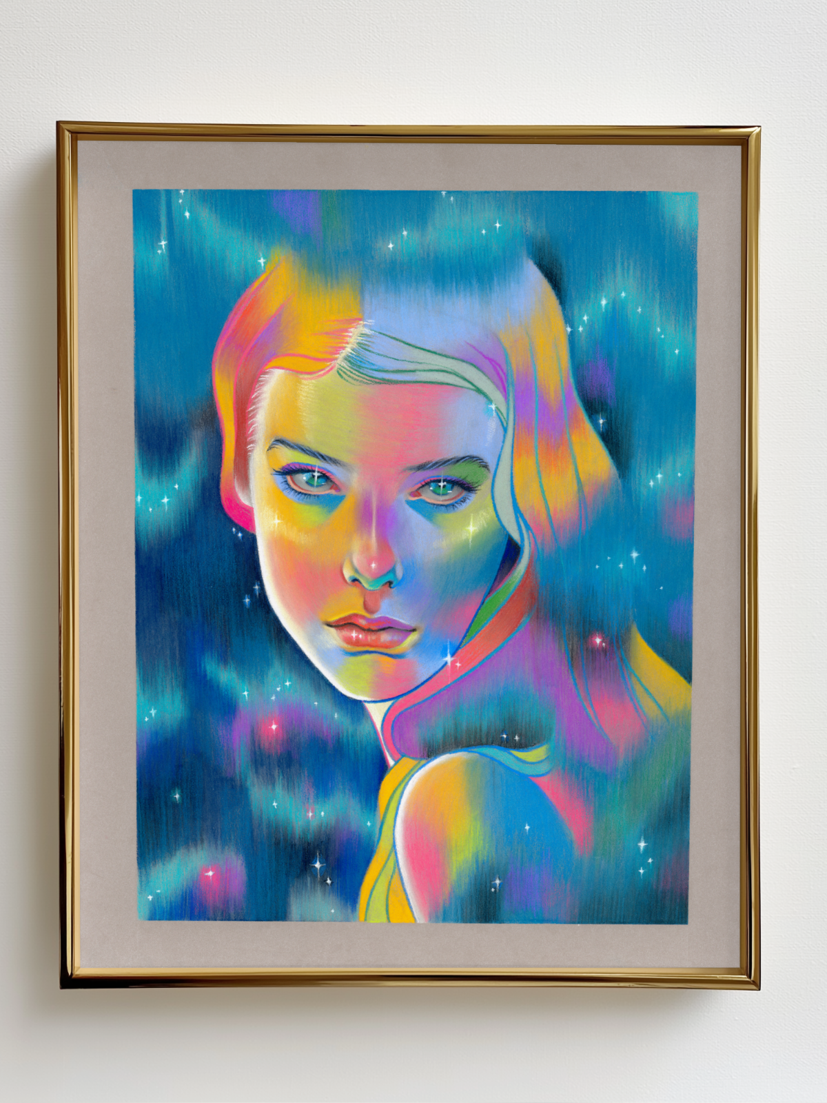 'Daughter of the Void' Original Pastel Drawing