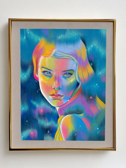 'Daughter of the Void' Original Pastel Drawing