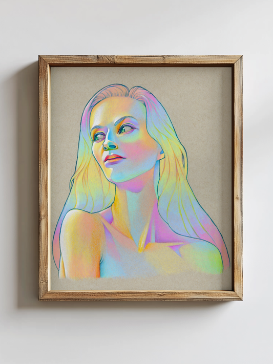 Rainbow Portrait Nr. 1 Original Drawing